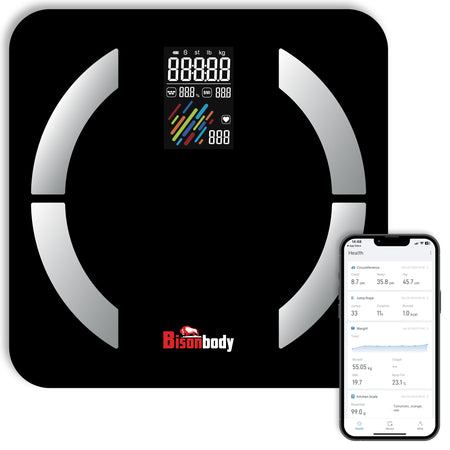 Bisonbody Smart Digital Scale for Body Weight and Fat Measurement